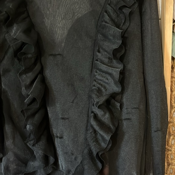 SoldddUlla Johnson Theodora pullover top in Noir small - Picture 4 of 8